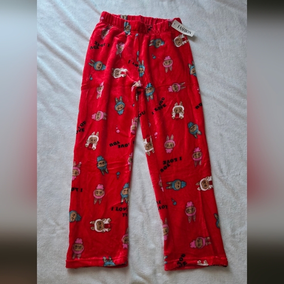 Fashion Other - Red Women's Pajama Pants with Fun Character Print